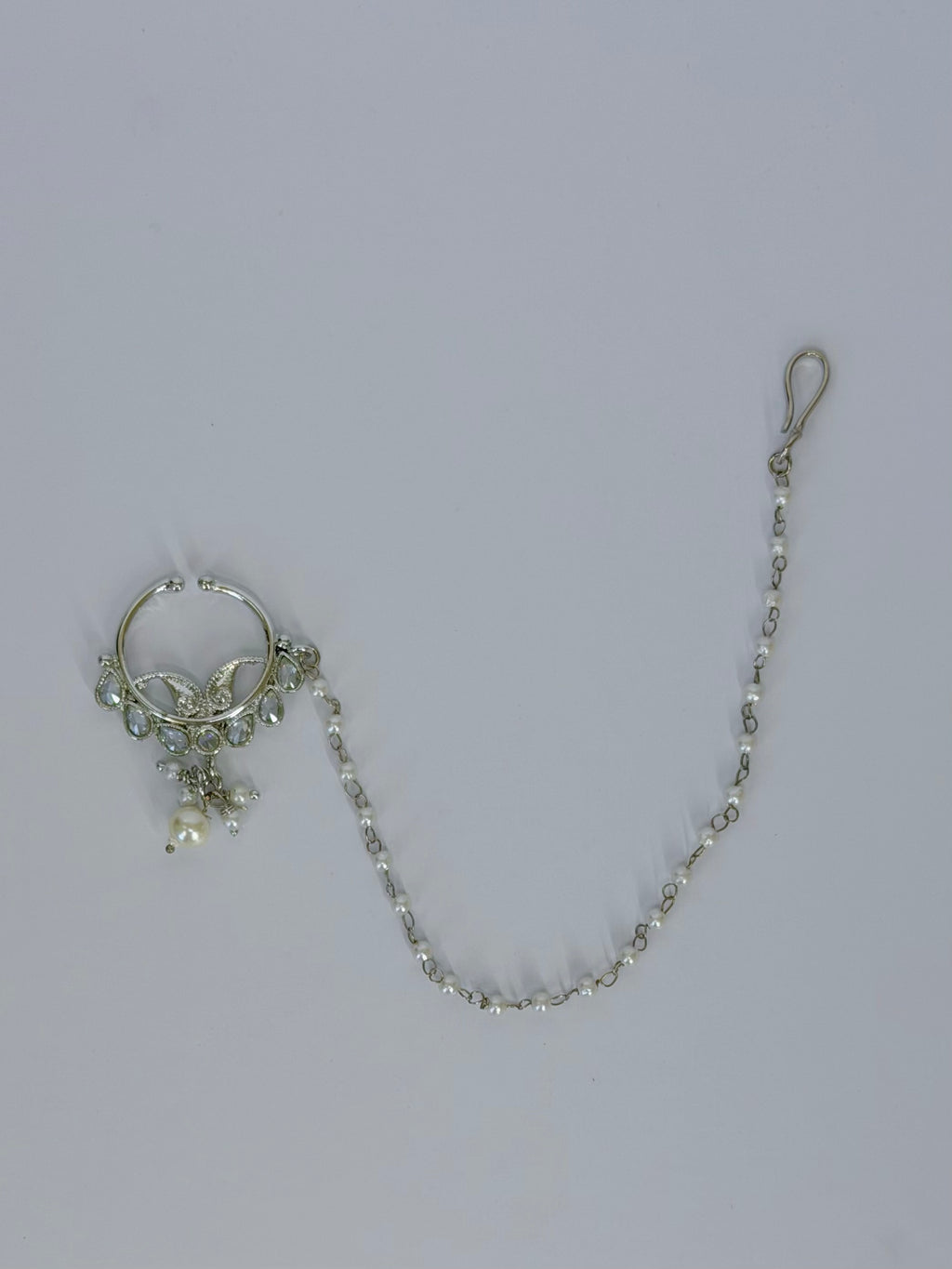 Kundan Nose ring with Chain