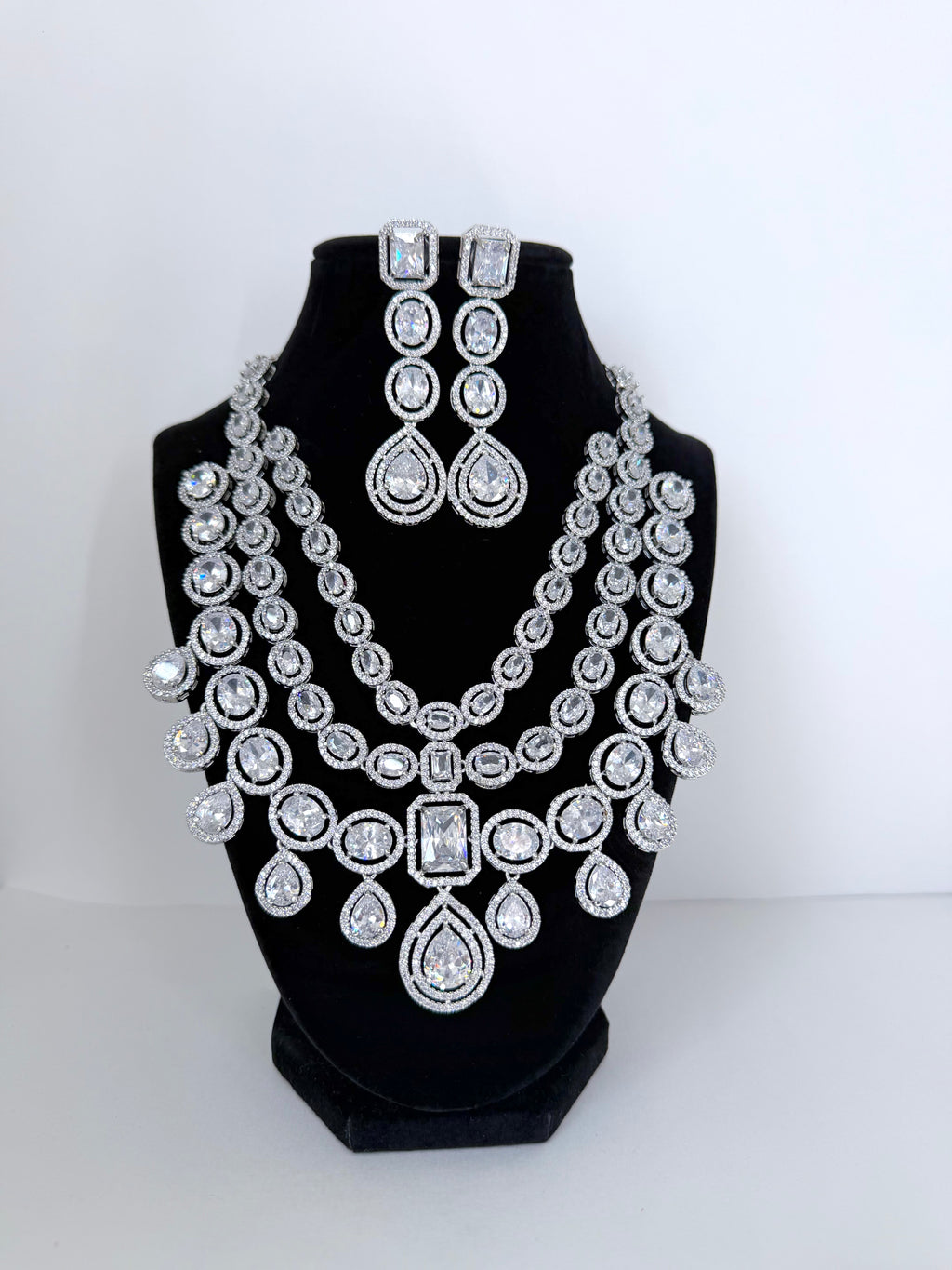 Bridal Shehnaaz American Diamond Set with Earrings