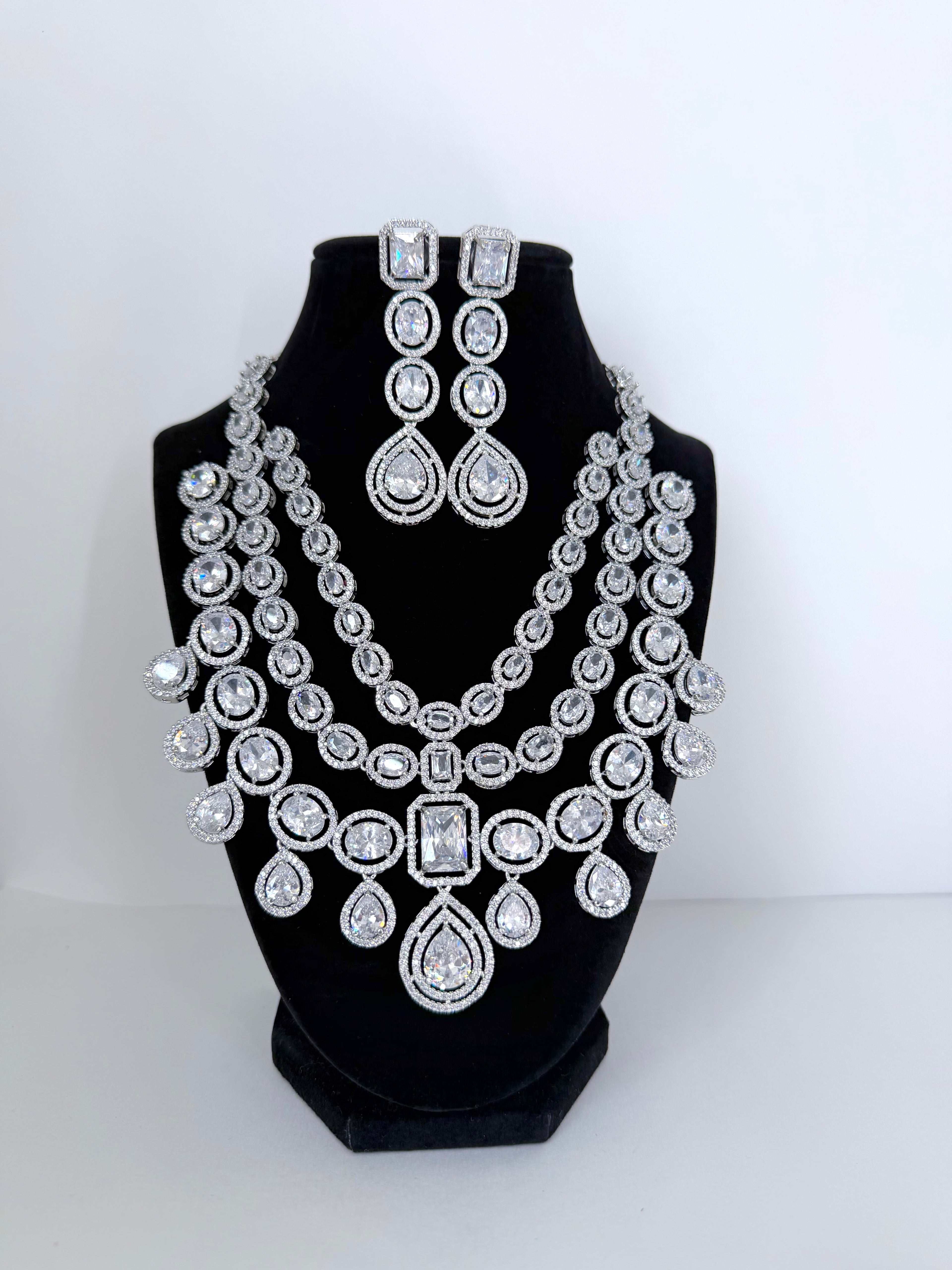 Bridal Shehnaaz American Diamond Set with Earrings