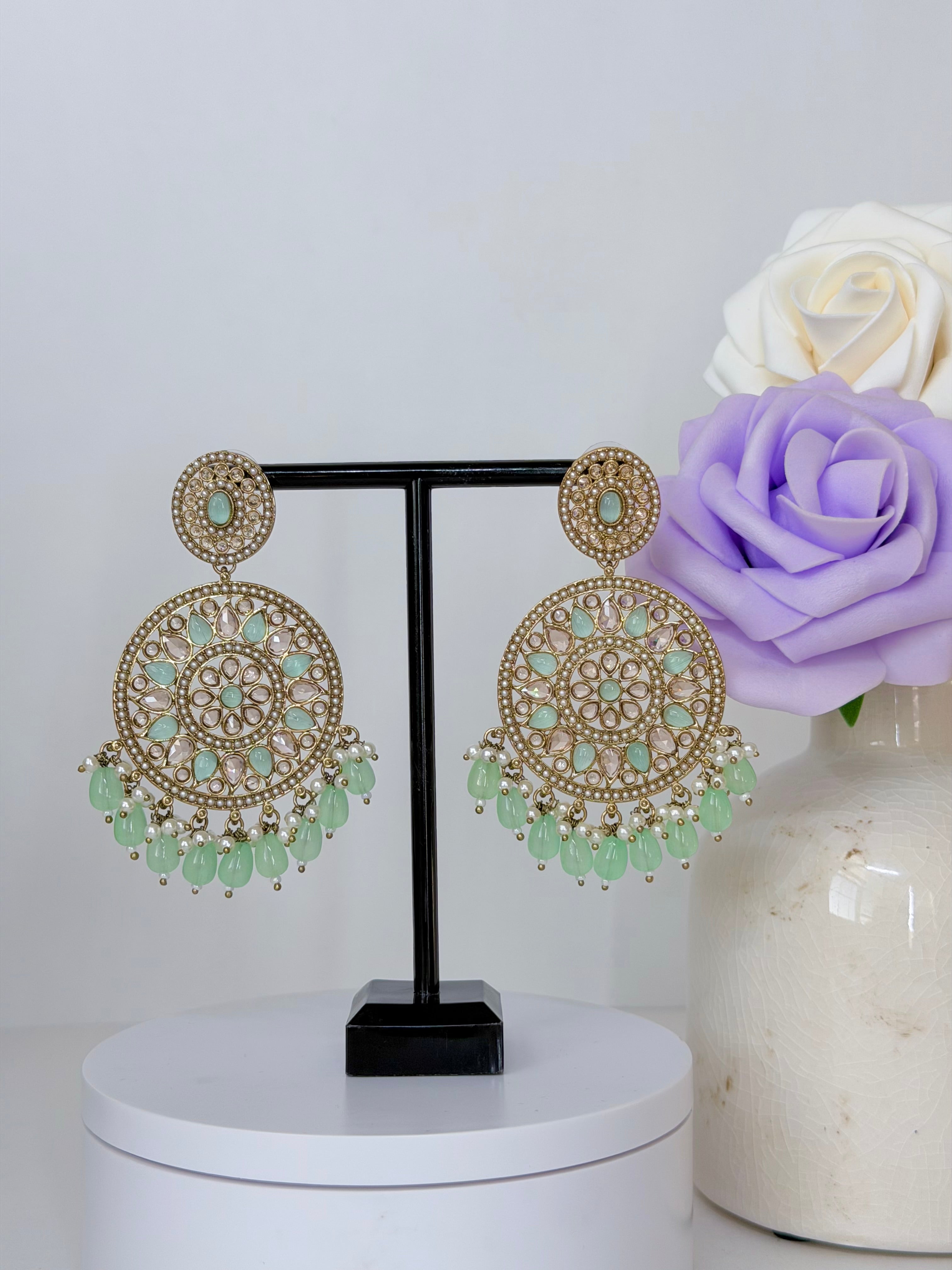 Bollywood Polki Zara Statement Earrings