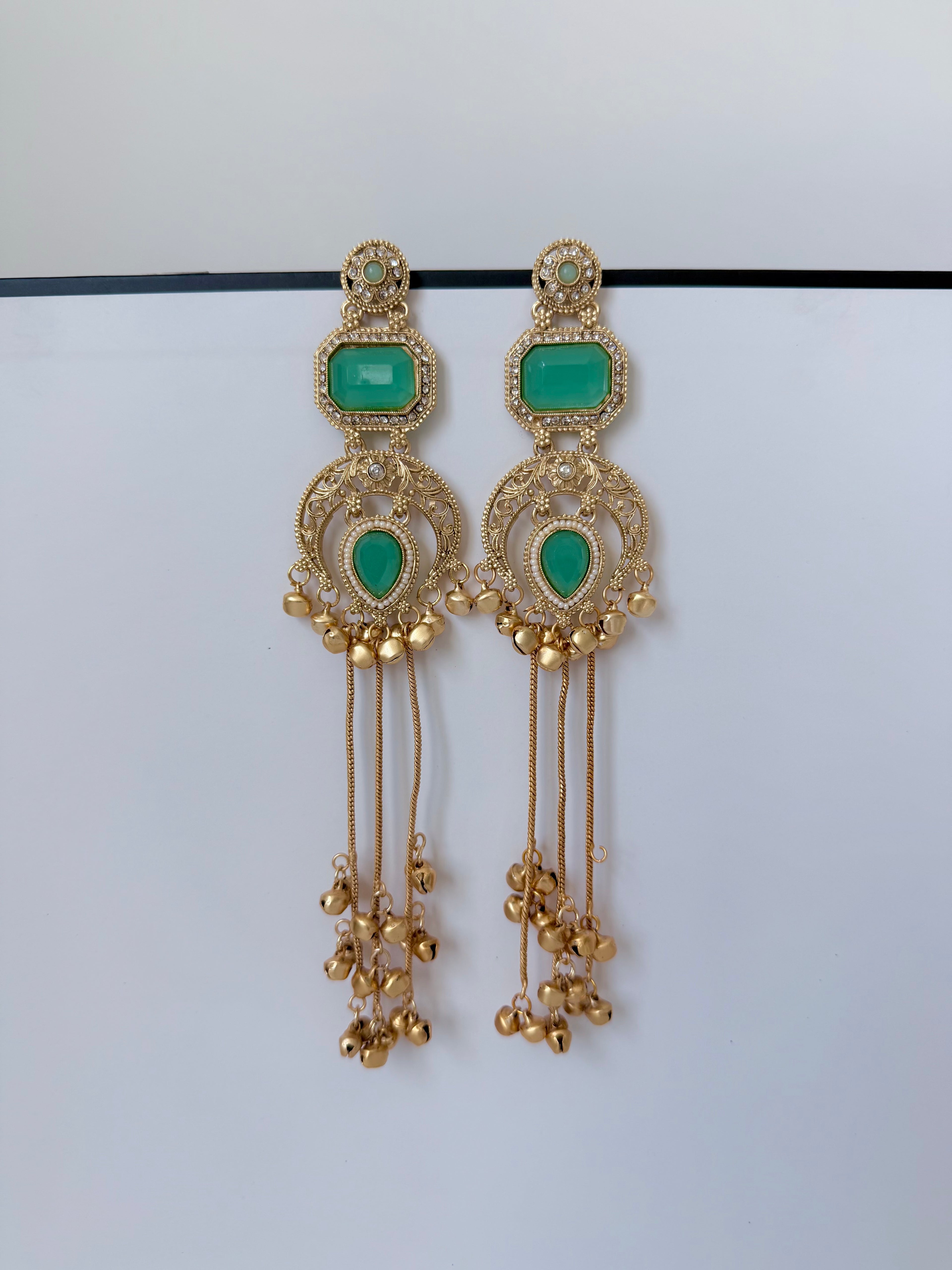 Trending Riona Kashmiri Earrings with Ghungroo