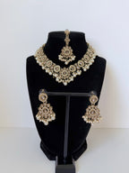 Bollywood Polki Ira Necklace with Earrings and Mangtika