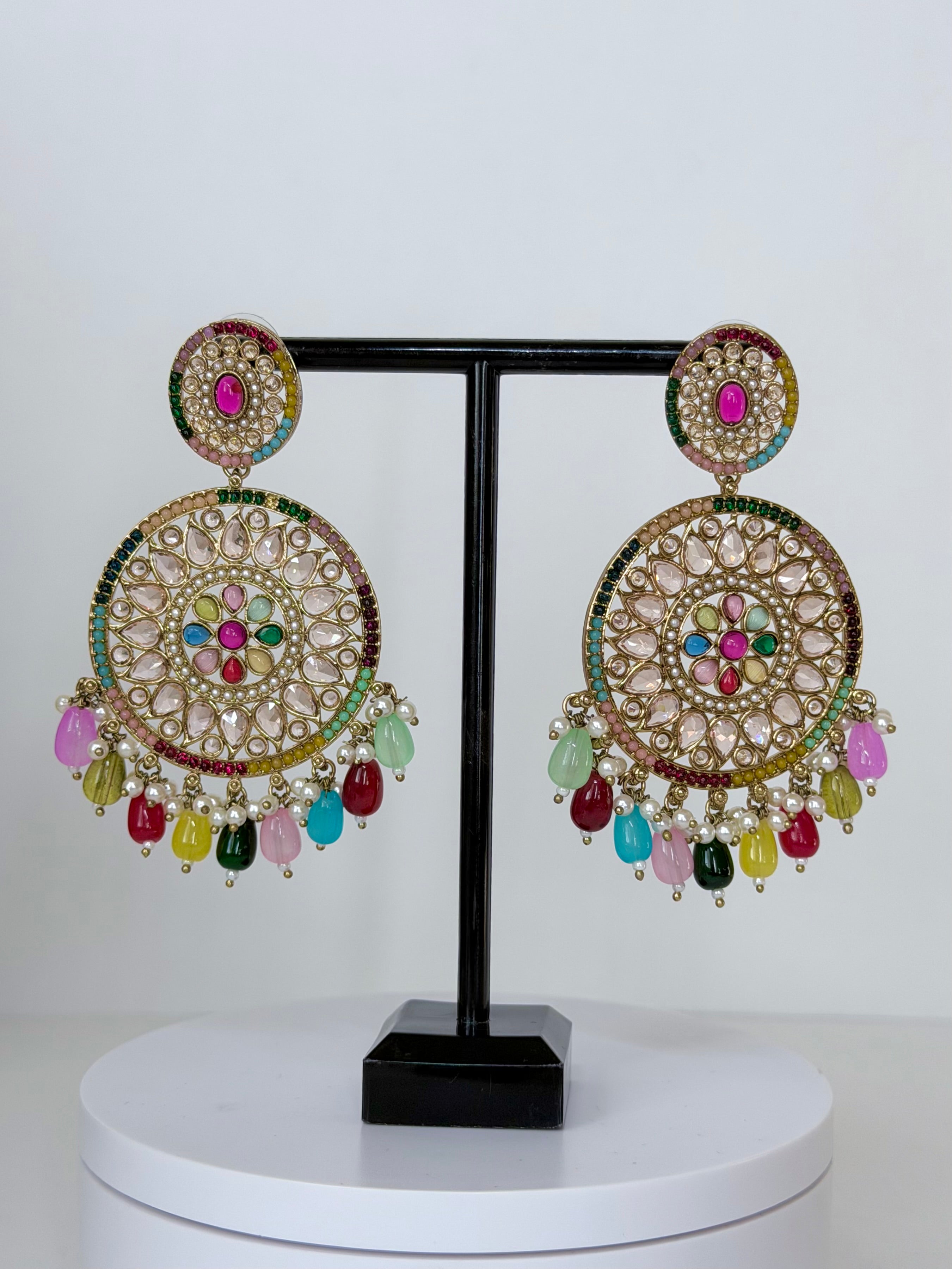 Bollywood Polki Zara Statement Earrings