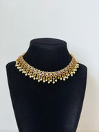 Meenakshi Traditional South Indian Necklace with Jhumka
