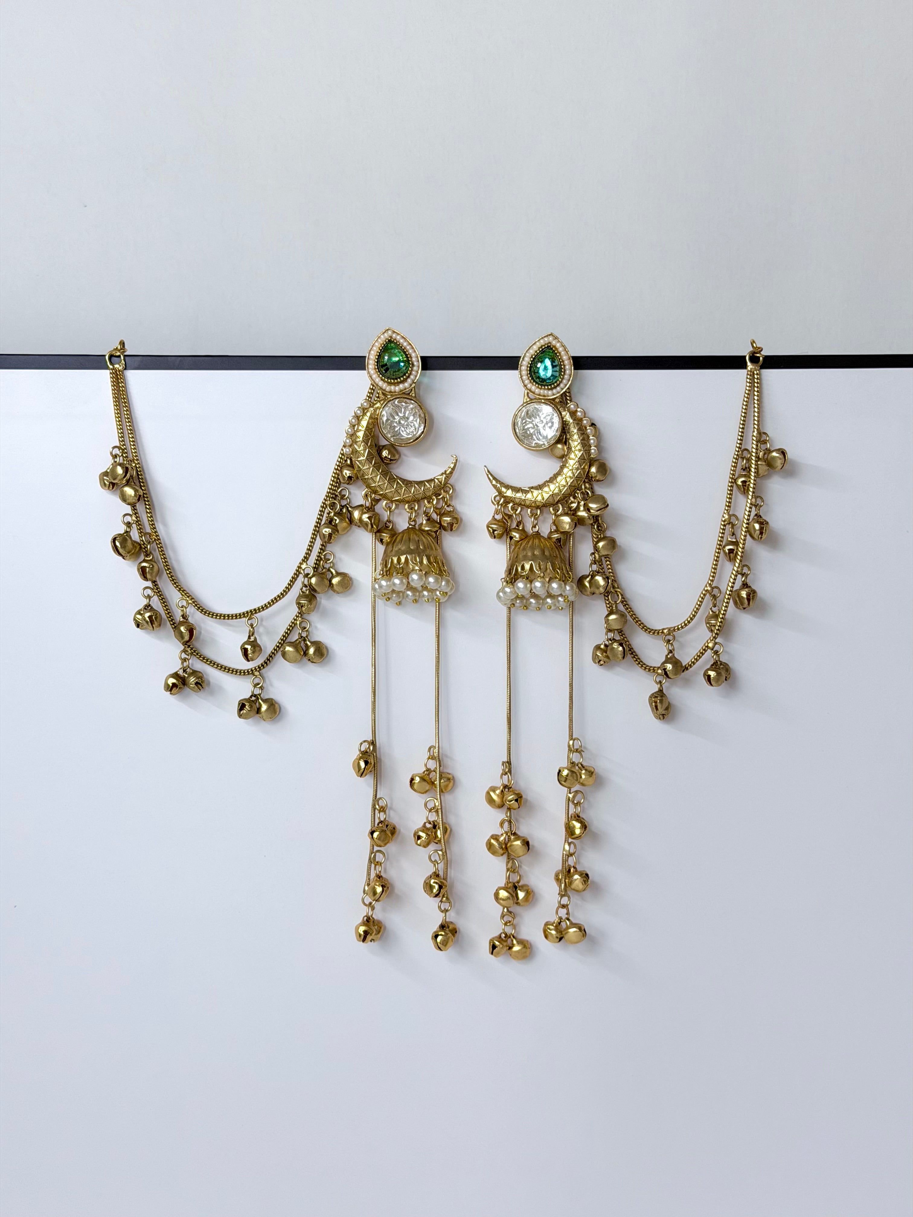 Trending Chand Kashmiri Earrings with Detachable Sahara