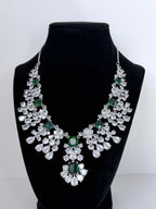 Royal Shahana Emerald American Diamond Set with Earrings and MangTika