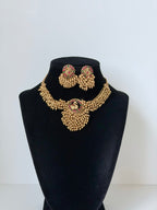 Morni Traditional South Indian Necklace with Earrings