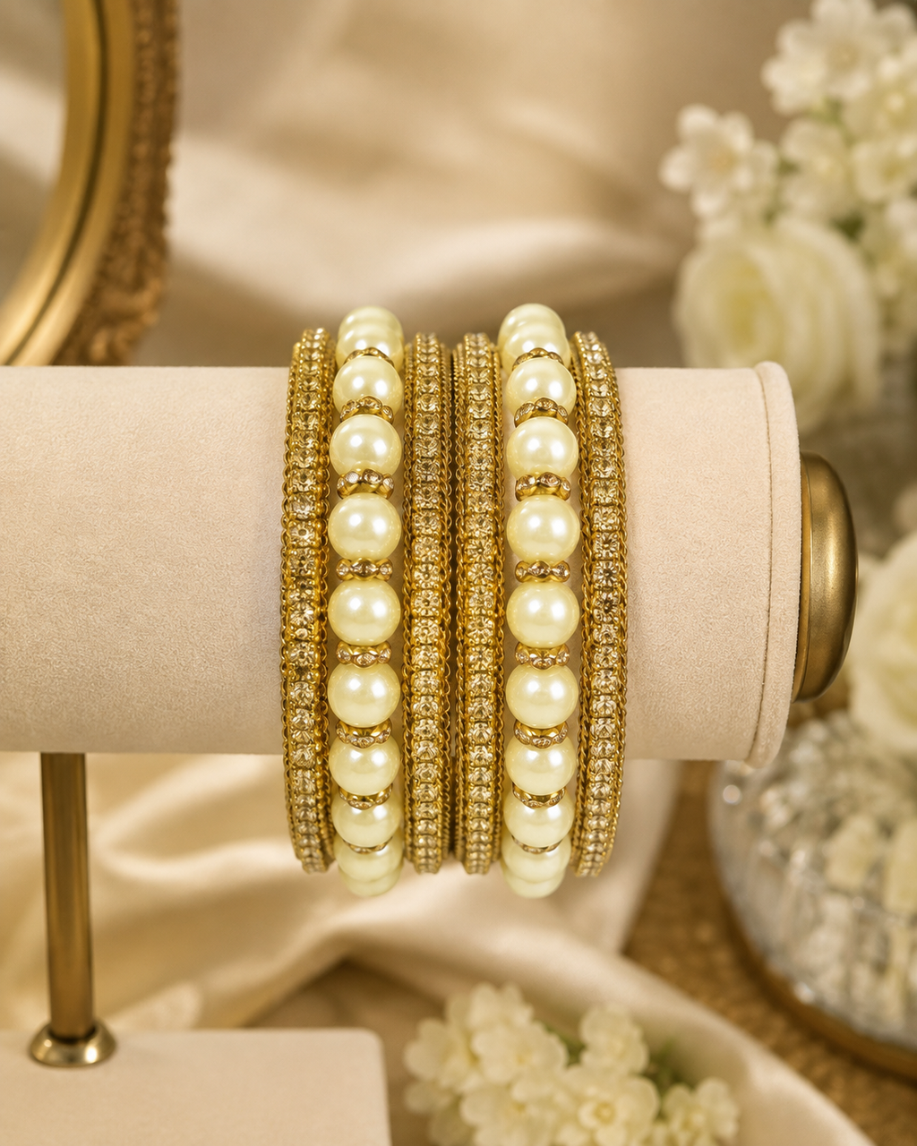 Ivory Pearl Radiance Bangle Set