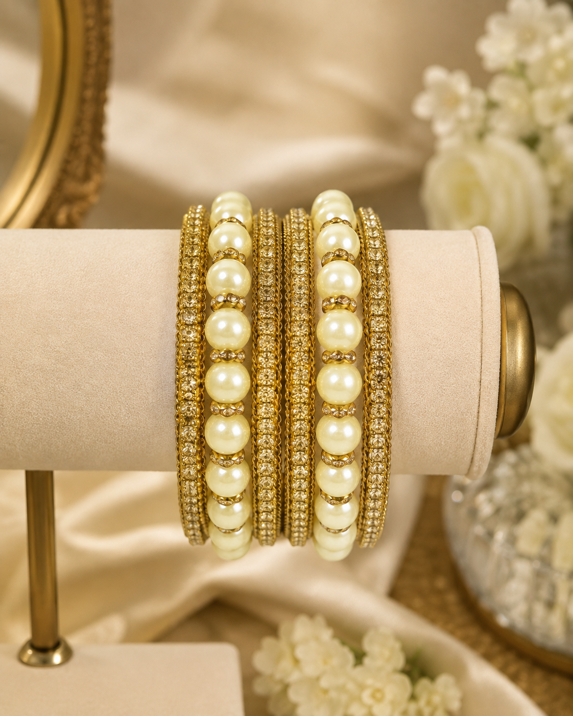 Ivory Pearl Radiance Bangle Set