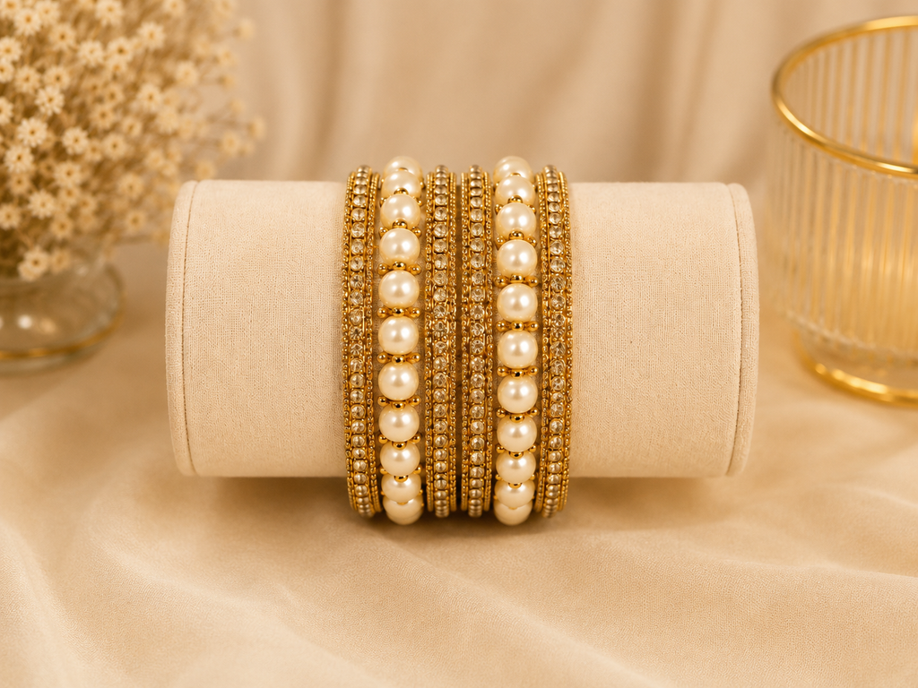 Ivory Pearl Radiance Bangle Set
