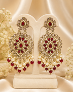 Aaradhya Polki Pearl Statement Earrings