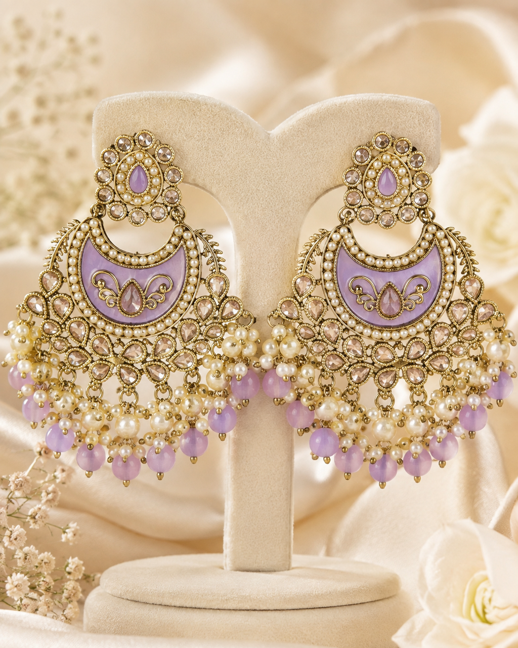 Nayra Chandbali Earrings - Multiple Colors