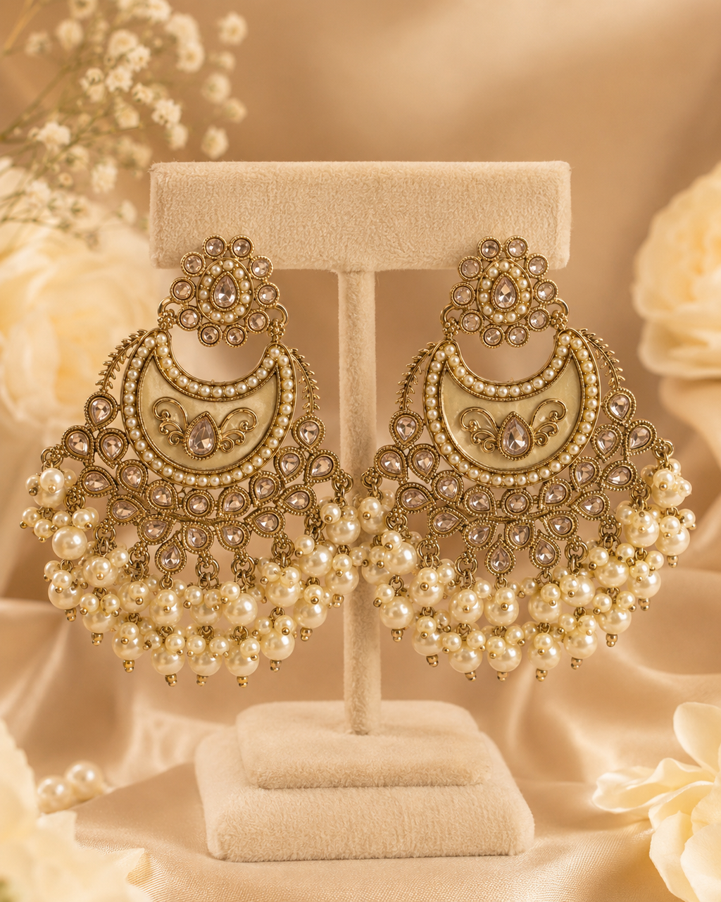 Nayra Chandbali Earrings - Multiple Colors