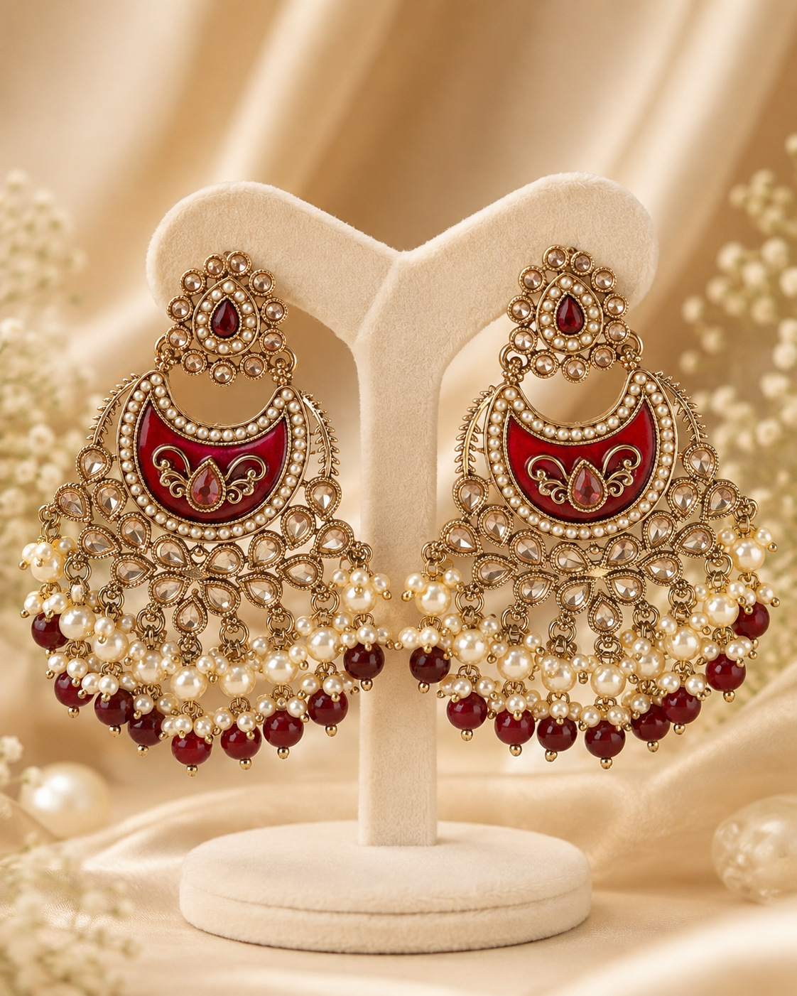 Nayra Chandbali Earrings - Multiple Colors